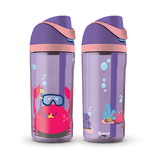 قمقمه فانتزی طرح اقیانوس (برند شوتای) -بنفش.png