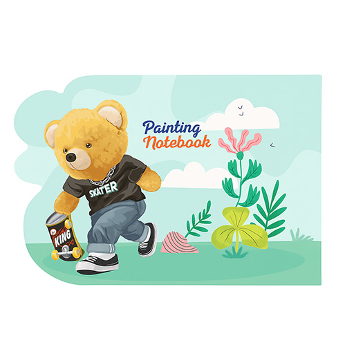 دفتر نقاشی 20 برگ فانتزی منگنه ای (برند آوای تحریر)