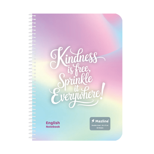 دفتر زبان 60 برگ دوخط سیمی فانتزی (برند مازلاین)-۹.png