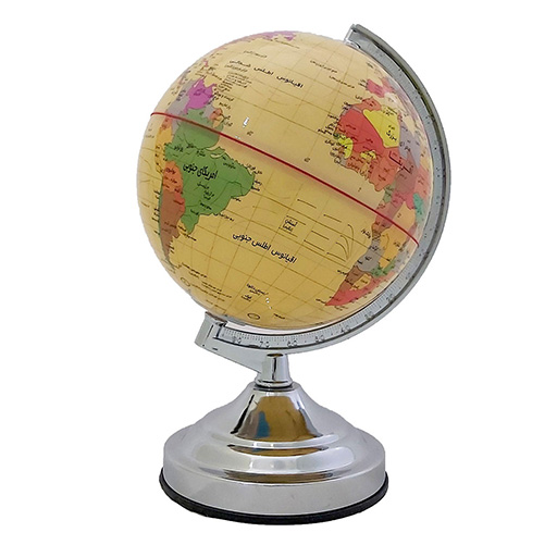 کره جغرافیایی کرم پایه کلاسیک لاتین سایز ۱۴ (برند ایده)