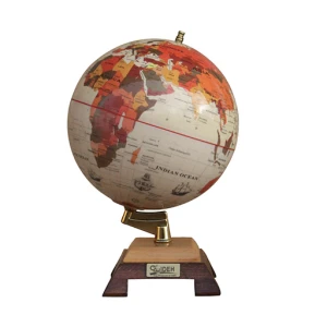 کره جغرافیایی پایه چوبی طرح ایفل سایز ۲۰ (برند ایده)