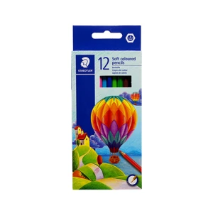 مداد رنگی مقوایی ۱۲ رنگ (برند استدلر)