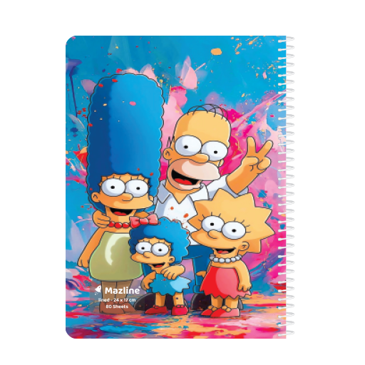 دفتر 80 برگ وزیری تک خط سیمی فانتزی (برند مازلاین)-۱۰.png