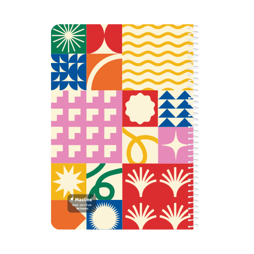 دفتر 80 برگ تک خط سیمی فانتزی (برند مازلاین)-۲.png