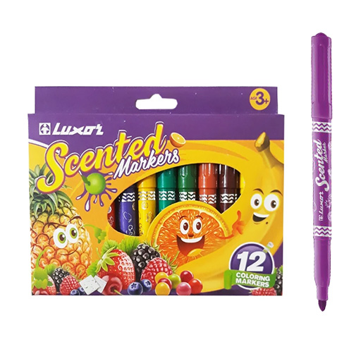 ماژیک نقاشی عطری 12 رنگ (برند لاکسر)