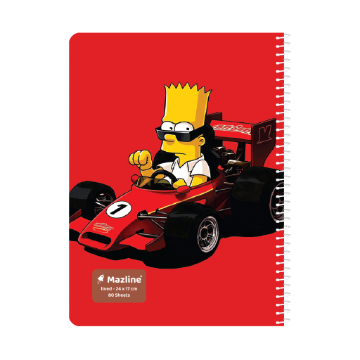 دفتر 80 برگ وزیری تک خط سیمی فانتزی (برند مازلاین)-۹.png