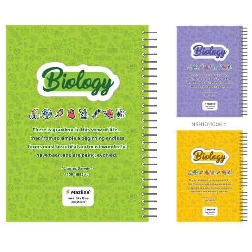 دفتر ۱۰۰ برگ طرح زیست جلد سخت (برند مازلاین)