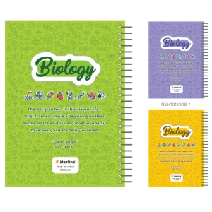 دفتر ۱۰۰ برگ طرح زیست جلد سخت (برند مازلاین)