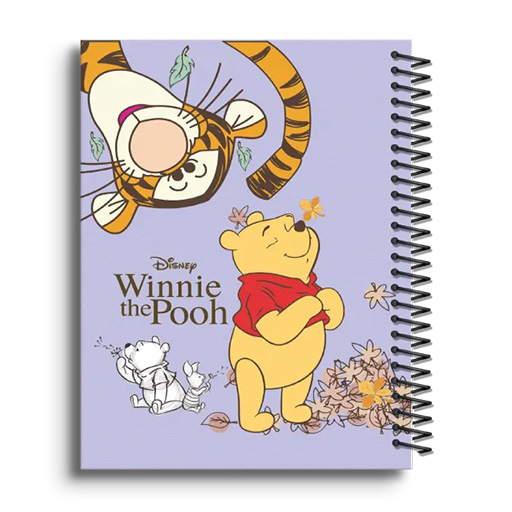 دفتر ۱۰۰ برگ سیمی جلد سخت با استیکر طرح کارتونی-پو۱.jpg