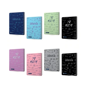 دفتر 100 برگ وزیری فرمول طرح ریاضی سیمی جلد سخت (برند میکرو)