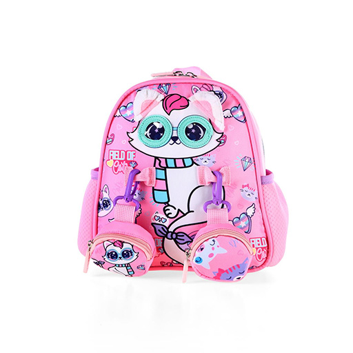 کوله پشتی مهد کودکی طرح گربه عینکی (برند وست)