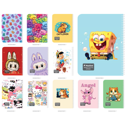 دفتر نقاشی ۶۰ برگ سیمی فانتزی (برند مازلاین)