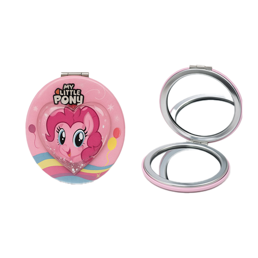 آینه گرد جیبی تاشو آکواریومی طرح پونی-سرخابی.png