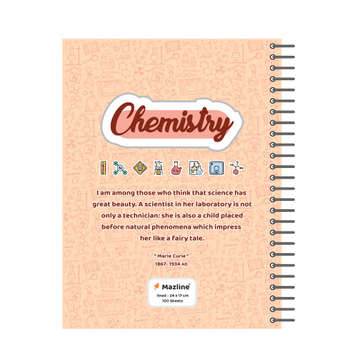 دفتر ۱۰۰ برگ طرح شیمی جلد سخت (برند مازلاین)-۳.jpg