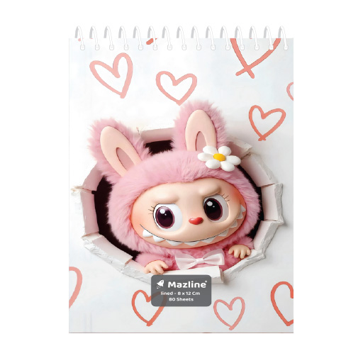 دفتر یادداشت ۱۰۰ برگ سیمی جلد نرم (برند مازلاین)-۱.jpg