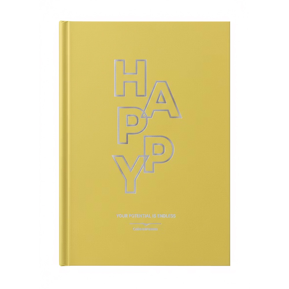 دفتر یادداشت 120 برگ کشدار هپی (برند لانگو)-زرد.jpg