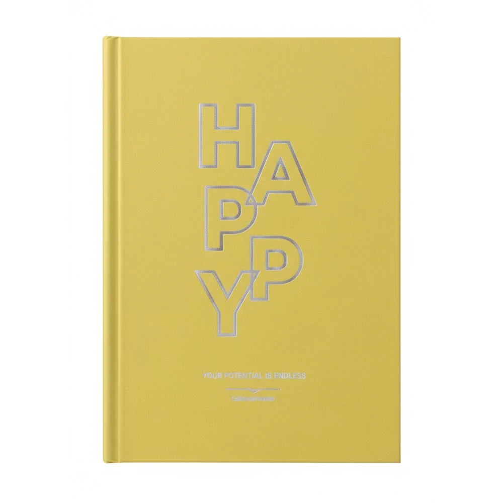 دفتر یادداشت 120 برگ کشدار هپی (برند لانگو)-زرد.jpg