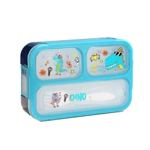 ظرف غذا مستطیل سه قسمتی طرح دایناسور (برند وست)