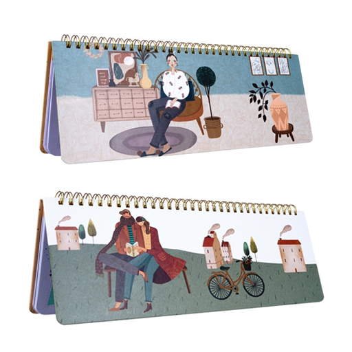 پلنر ۶۰ برگ هفتگی رنگی رومیزی جلد سخت (برند مستر نوت)