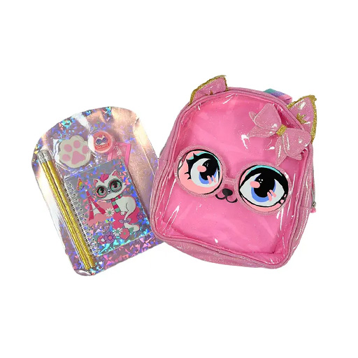 ست لوازم تحریر همراه با کیف طرح گربه (برند وست) -۴.jpg