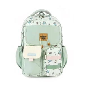 کوله پشتی وارداتی دخترانه فانتزی سبز پاستلی Happy Day