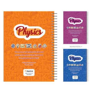 دفتر ۱۰۰ برگ طرح فیزیک جلد سخت (برند مازلاین)