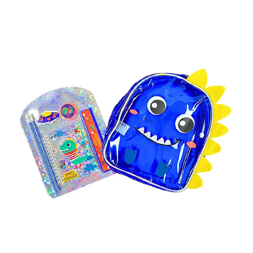 ست لوازم التحریر همراه با کیف طرح دایناسور (برند وست)-2.jpg