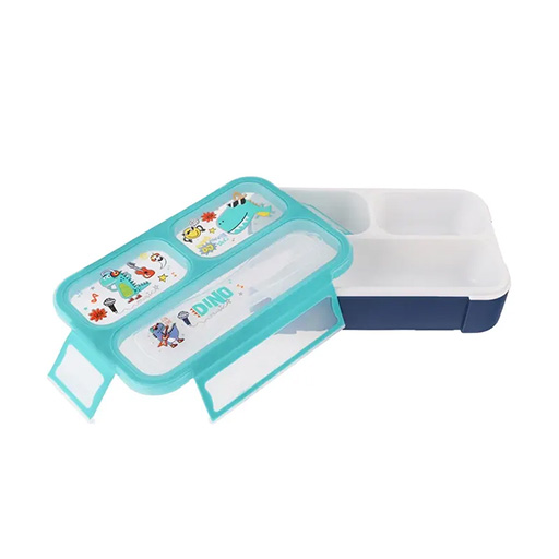 ظرف غذا مستطیل سه قسمتی طرح دایناسور (برند وست)-1.jpg