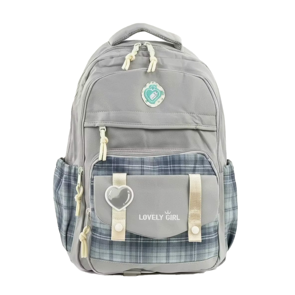 کوله پشتی وارداتی دخترانه فانتزی خاکستری Lovely Girl