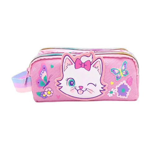 جامدادی دوزیپ دسته دار طرح گربه (برند وست)