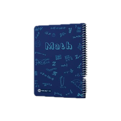 دفتر 100 برگ وزیری طرح ریاضی سیمی جلد سخت (برند میکرو) -سرمهای.png