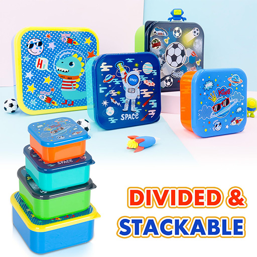 ظرف غذا ست چهار سایز طرح دایناسور (برند وست)-۳.jpg