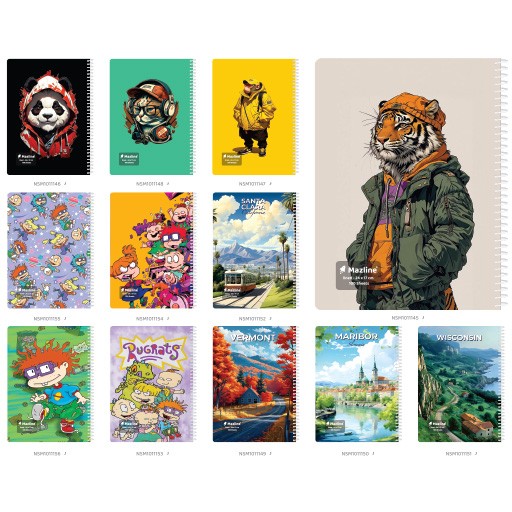 دفتر ۱۰۰ برگ تک خط سیمی فانتزی (برند مازلاین)