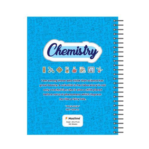 دفتر ۱۰۰ برگ طرح شیمی جلد سخت (برند مازلاین)-۴.jpg