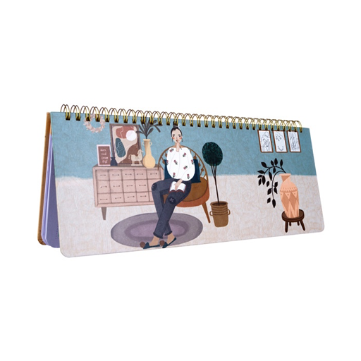 پلنر ۶۰ برگ هفتگی رنگی رومیزی جلد سخت (برند مستر نوت)-۱.png