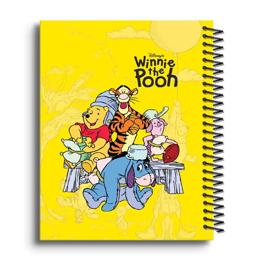 دفتر ۱۰۰ برگ سیمی جلد سخت با استیکر طرح کارتونی-پو۲.jpg