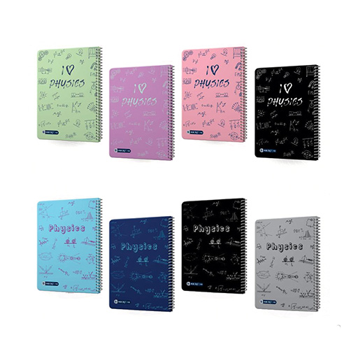 دفتر 100 برگ وزیری فرمول طرح فیزیک سیمی جلد سخت (برند میکرو)
