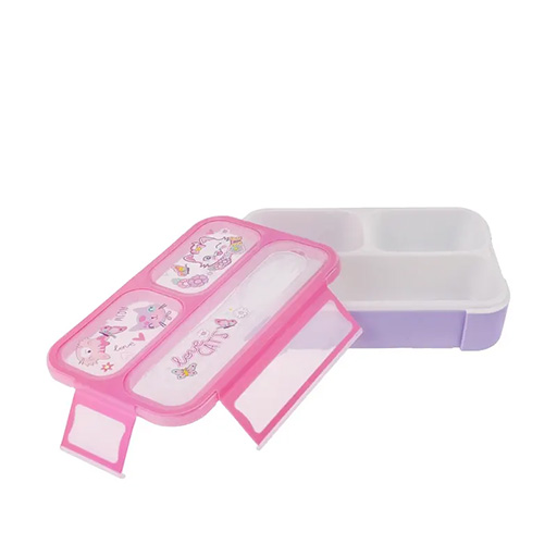 ظرف غذا مستطیل سه قسمتی طرح گربه (برند وست)-۳.jpg