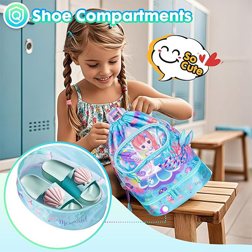 کیف ضد آب بنددار طرح پری دریایی (برند وست)-۳.jpg