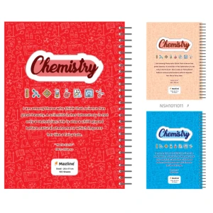 دفتر ۱۰۰ برگ طرح شیمی جلد سخت (برند مازلاین)