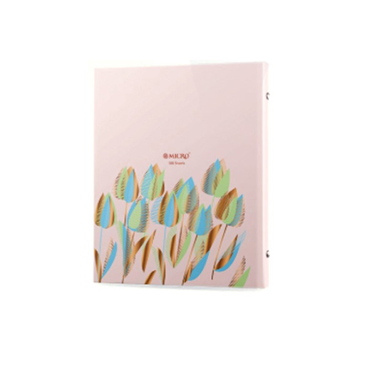 دفتر کلاسوری ۱۰۰ برگ قفل فلزی طلاکوب (برند میکرو) -۱.jpg