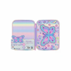 جامدادی تک زیپ هارد باکس طرح پروانه (برند وست)