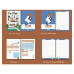 دفتر ۱۰۰ برگ سیمی جلد سخت با استیکر طرح سه خرس (برند لانگو)-۲.jpg