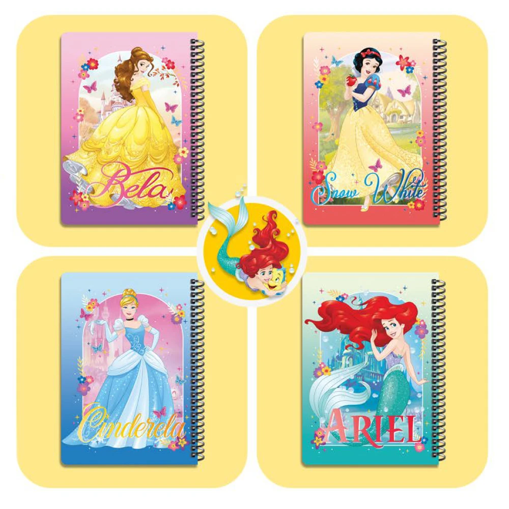 دفتر ۱۰۰ برگ سیمی جلد سخت با استیکر طرح دیزنی (برند لانگو)-۱.jpg