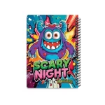 دفتر ۱۰۰ برگ سیمی جلد سخت با استیکر طرح مانسترز ۲ (برند لانگو)-۳.jpg