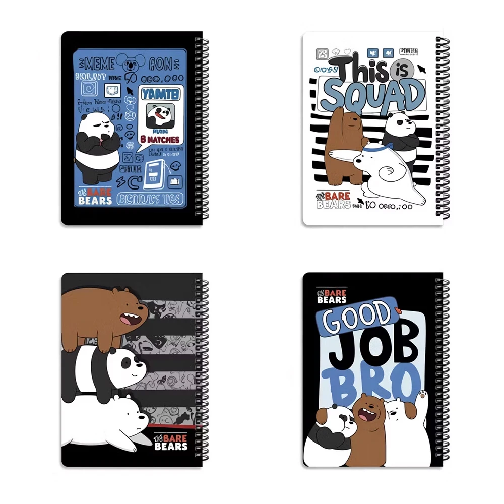 دفتر ۱۰۰ برگ سیمی جلد سخت با استیکر طرح سه خرس (برند لانگو)-۱.jpg