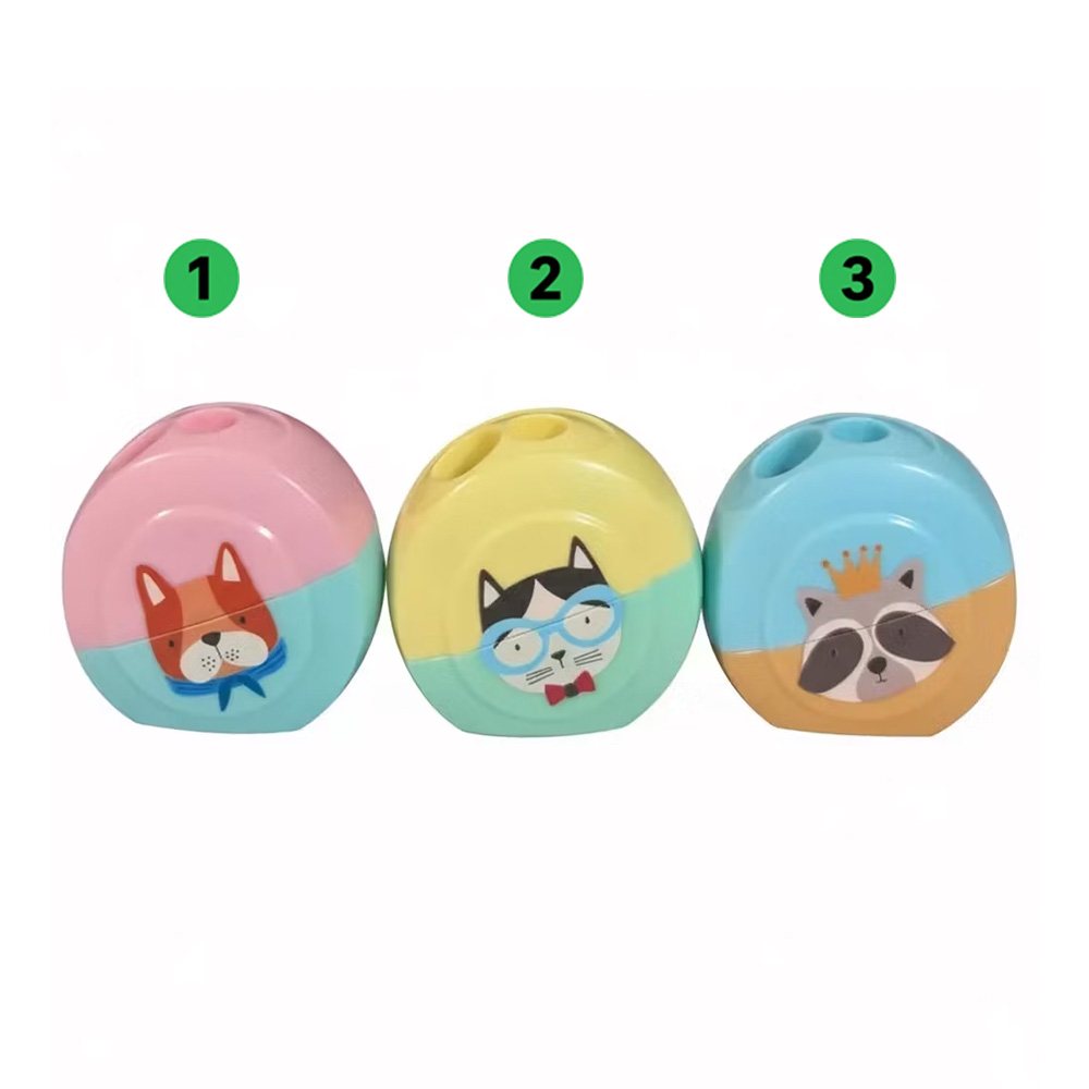 تراش مخزن دار دو سوراخ رنگ پاستلی (برند اسکول فنز)