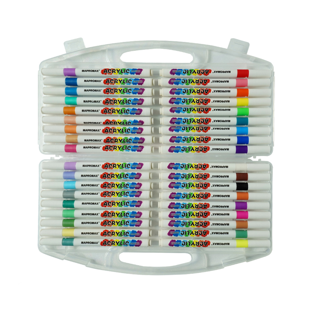ماژیک اکرلیک قلمی سری ماپرومکس ۳۶ رنگ (برند پیداکس) -۲.jpg