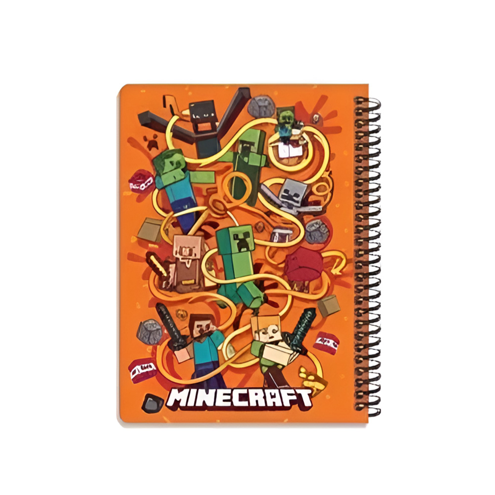 دفتر ۱۰۰ برگ سیمی جلد سخت با استیکر طرح ماینکرفت (برند لانگو)-۱۱.jpg