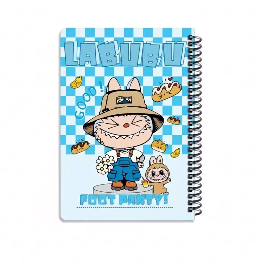 دفتر ۱۰۰ برگ سیمی جلد سخت با استیکر طرح لبوبو-۳.jpg